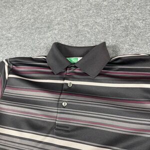 Ben Hogan Shirt Mens Small Black Striped Golf Polo Short Sleeve Power Air Casual